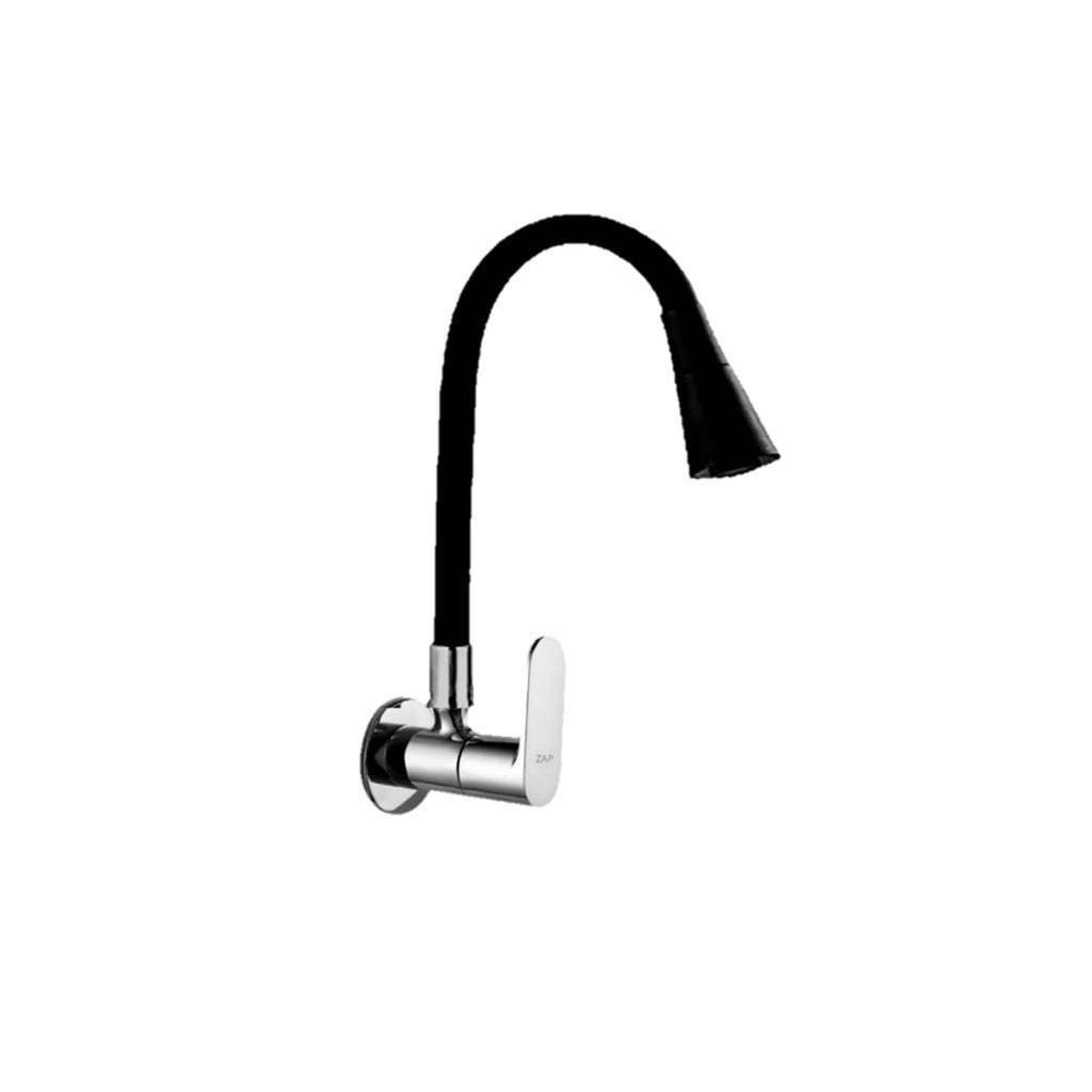 Opel Series Brass Wall Mounted Sink Cock with Wall Flange and Flexible Spout