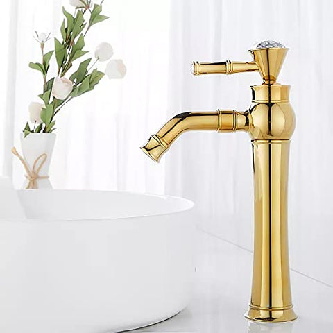 Lavish Series Long Bamboo Designer Golden Body Hot & Cold Sink Basin Mixer Basin Faucet Tap