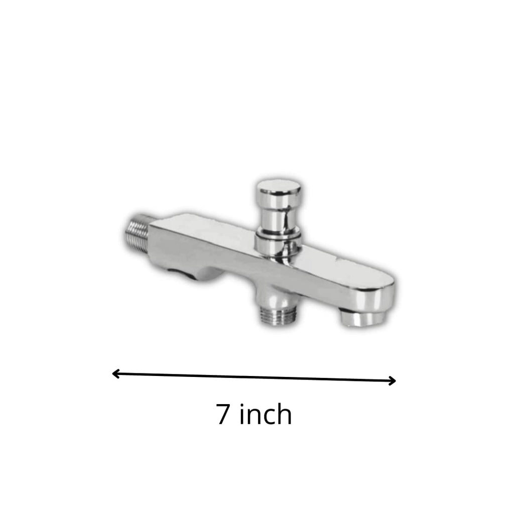 Geo Series 100% High Grade Brass 2 in 1 Stainless Steel Element Bath Spout with Polished Tip-Ton (Chrome)