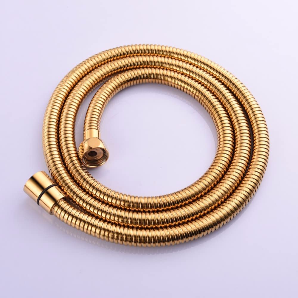 ZX2040 1.5 Meter, 304 Grade Flexible Shower Hose Pipe, Chrome (Gold)