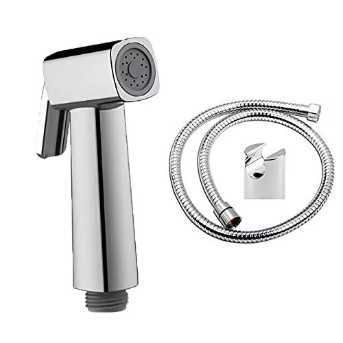 Handheld Health Faucet Toilet Sprayer with Hose Pipe and Wall Hook, Stainless Steel Bathroom Personal Hygiene Bidet Sprayer Set with Adjustable Pressure Control, Perfect for Family Use