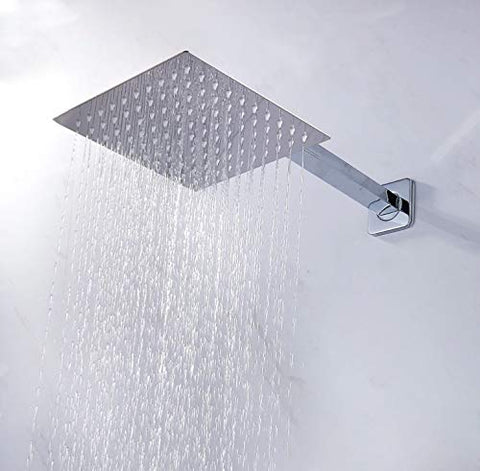 Hexa Ultra Square High Grade 304 Stainless Steel 12 Inch Square Shower Over Head Showers (Without Rod)