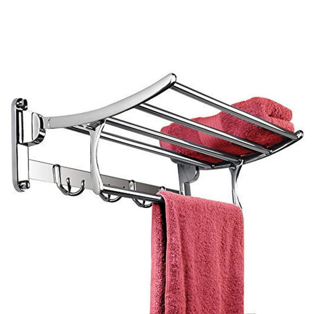 Ocean Series Towel Rack/Stainless Steel Towel Holder 24 Inch Hooks-Bathroom Accessories Set of one-Premium Chrome Finish