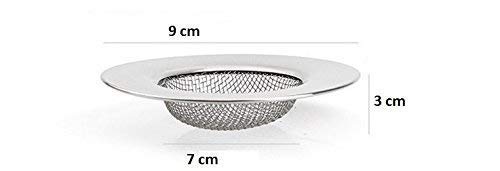 Stainless Steel Strainer Kitchen Drain Basin Basket Filter Stopper Drainer Sink Jali, 9 cm