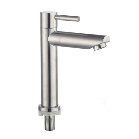 Modern Kitchen Sink Faucet Bathroom Washbasin Stainless Steel Tap Tall Pillar Cock (C)