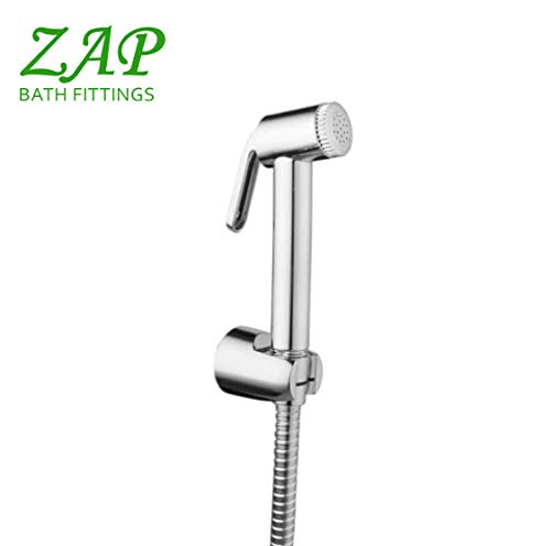 ZAP Ocean ABS Health Alloy Steel Handheld Spray Hand Faucet Gun Shower Chrome Finish (1)