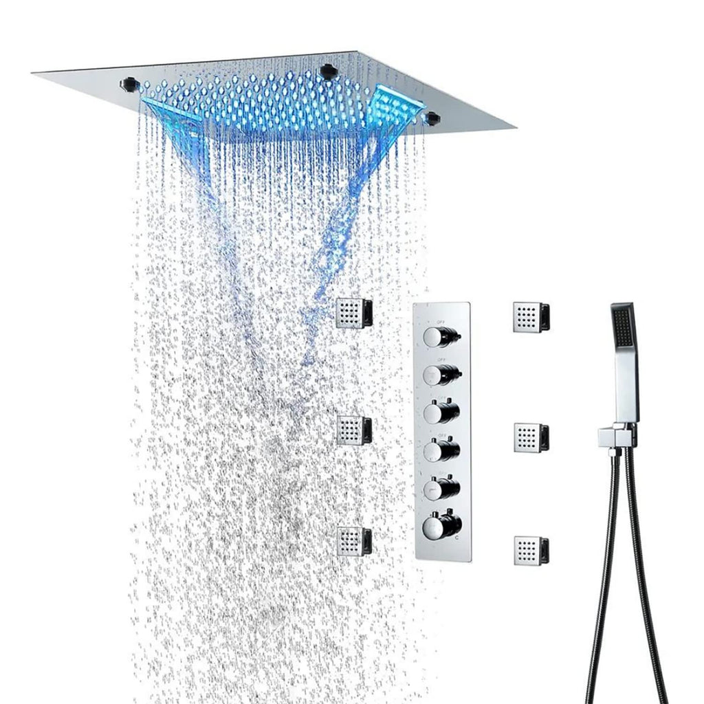 Deluxe Series Plastic Overhead Shower