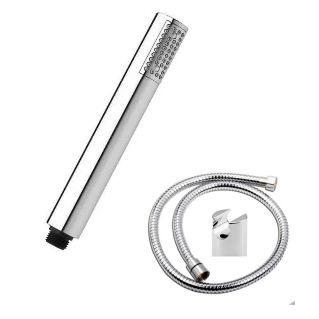 HS-003 Cube Series Hand Held Shower High Pressure Chrome Universal Wand Shower Heads ABS & Chrome Finish With Hose Pipe & Wall Bracket