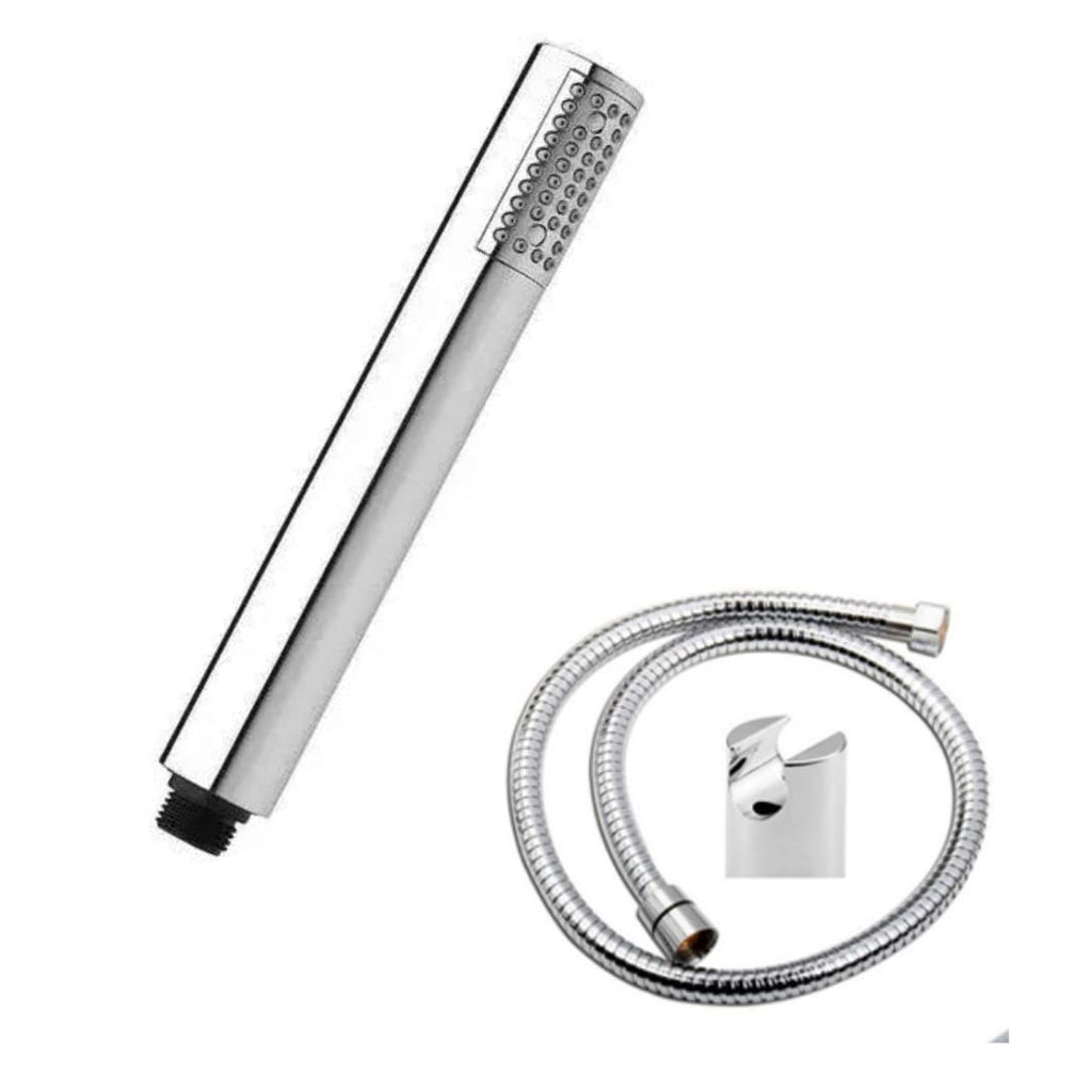 HS-003 Cube Series Hand Held Shower High Pressure Chrome Universal Wand Shower Heads ABS & Chrome Finish With Hose Pipe & Wall Bracket