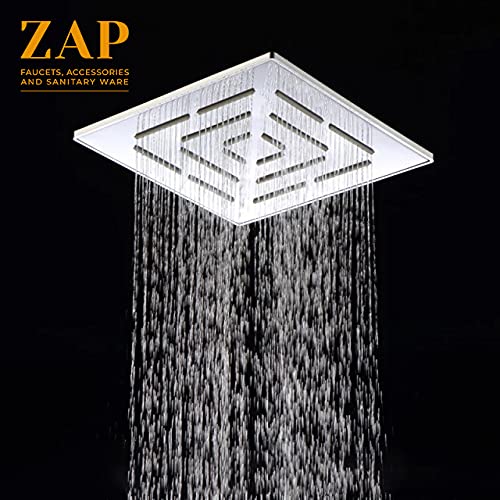 Rainfall Square High Grade 304 Stainless Steel 6 Inch Square Shower Over Head Showers (6X6 Square Shower Head)