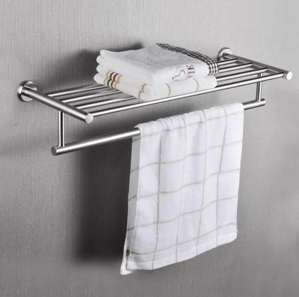 Stainless Steel 304 Grade Towel Rack for Bathroom Shelf Towel Bar Holder Wall Mounted Hanger