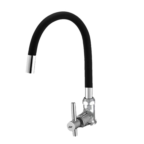 HIGH Grade Brass Single Lever Kitchen SWAN Neck with 360' Swivel SPOUT and Flexible Silicone SPOUT (TERRIM)