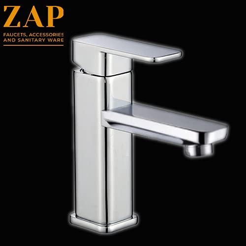 Chrome Bathroom Faucet Single Hole Single Handle for Sink Solid Brass Tap