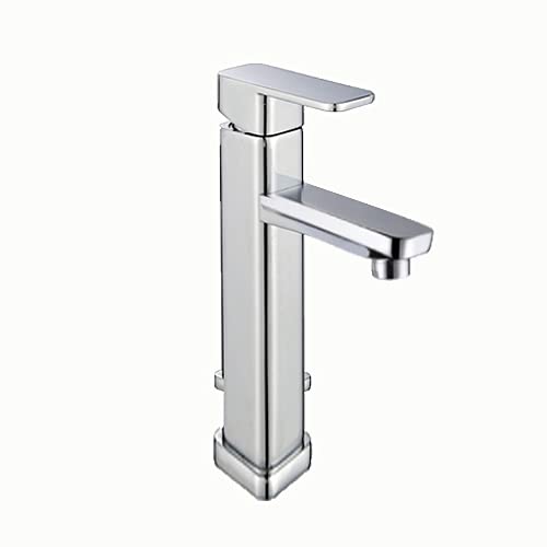 Bathroom Bowl Vessel Sink Lavatory Faucet Tap Single Handle One Hole Deck Mount Tall Body Chrome
