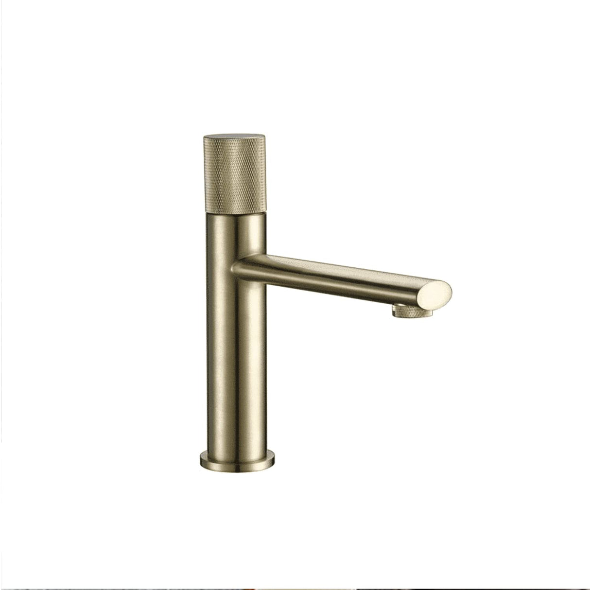 Lavish Series Tall Body Hot & Cold Basin Mixer Pillar Tap (Champagne Bronze & Gold Twist)