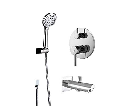 ZXR 70100 Complete Diverter Set with Plate, Hand Shower, Spout and Body for Batthroom