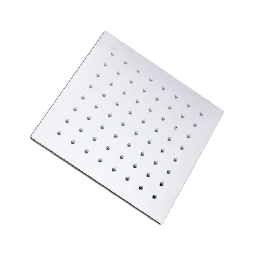 Steel Square Shower with Rod (6"6) (Chrome)