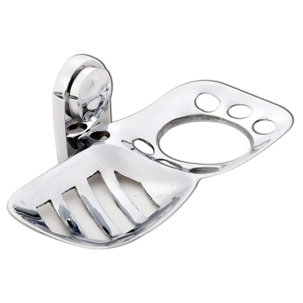Soap Dish with Toothbrush Stand, Bathroom Accessories for Home (Premium Quality AISI 304 Stainless Steel, Corrosion Free, Anti Rust)