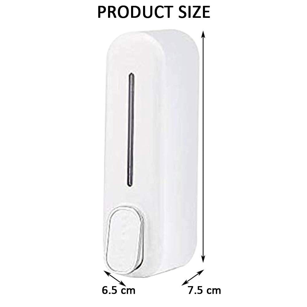 ZAP Hand Soap Dispenser Wall Mounted Black 300ml Liquid Shampoo Shower Container ABS Soap Holder for Bathroom Washroom (Pack of 2)