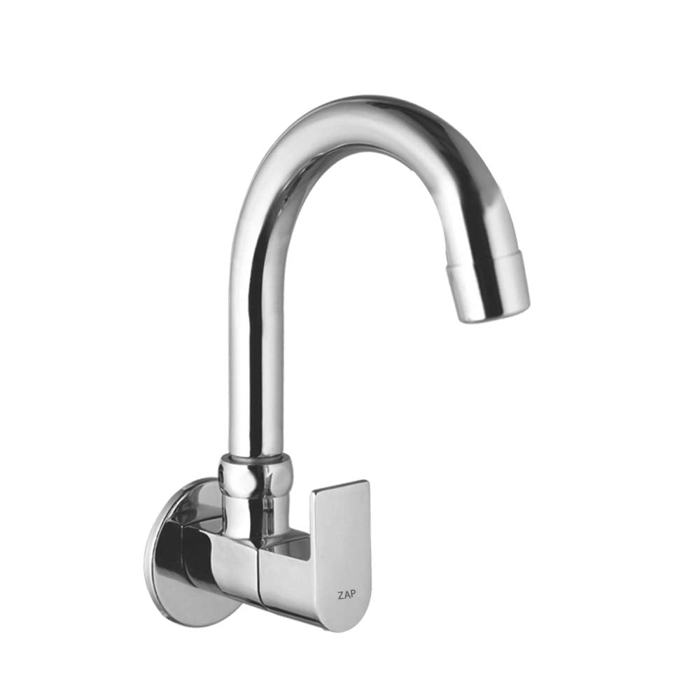 ZAP Bolt Sink Cock With Chrome Finish/Brass/Aerator Foam Swivel Spout 360 Degree