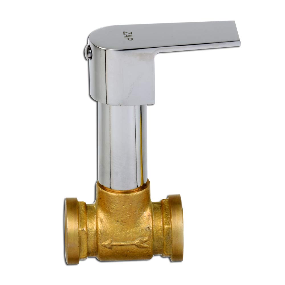 Concealed Stop Cock with Wall Flange Chrome Plated Finish Brass Tap for Bathroom/Kitchen