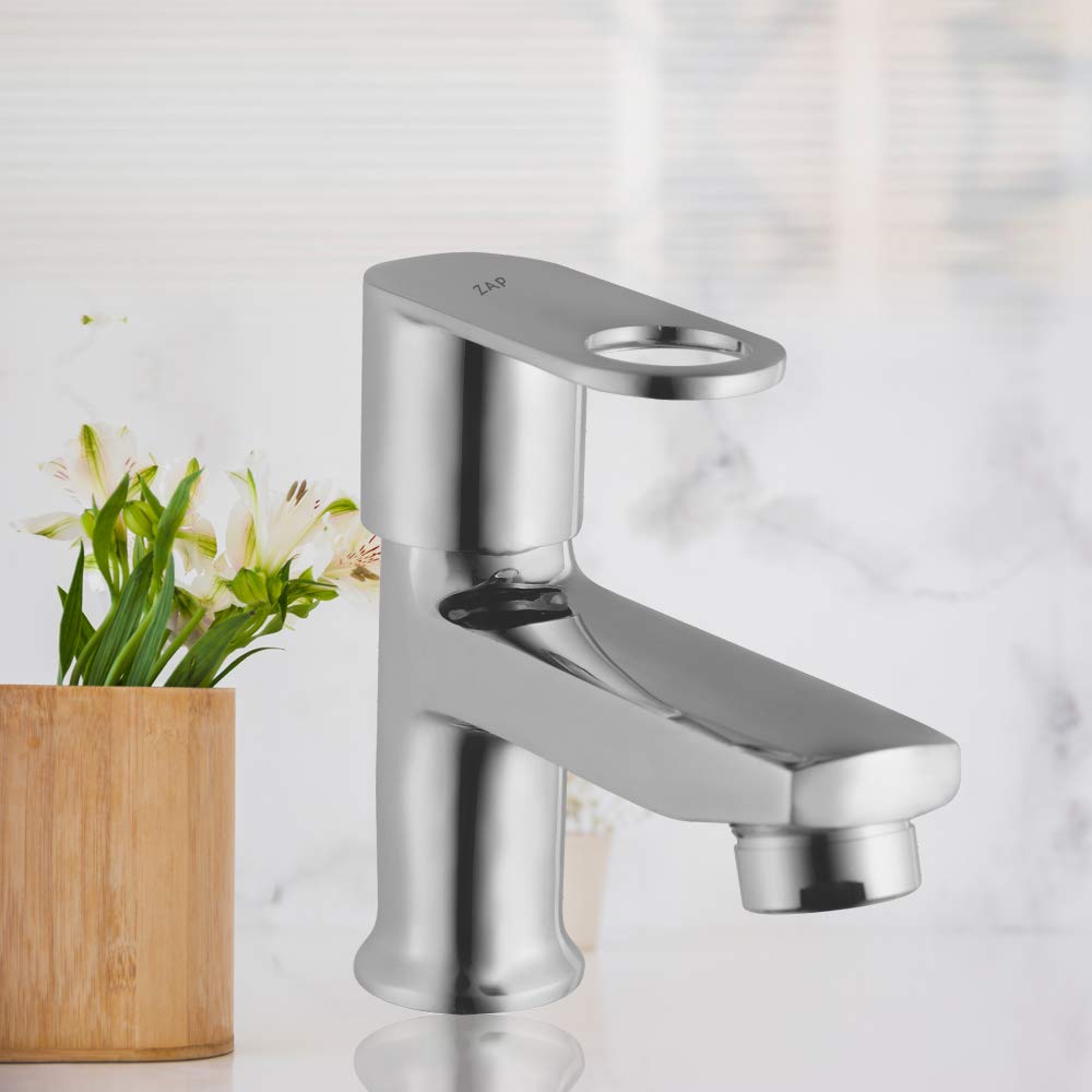GEO Pillar Cock/Premium Chrome Finish/Brass/Foam Flow