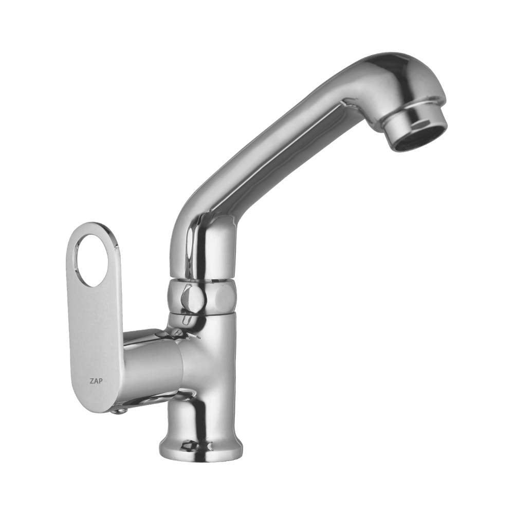 ZAP GEO Swan Neck/Chrome Plated with Swivel Spout/Brass (20x3 Inch)