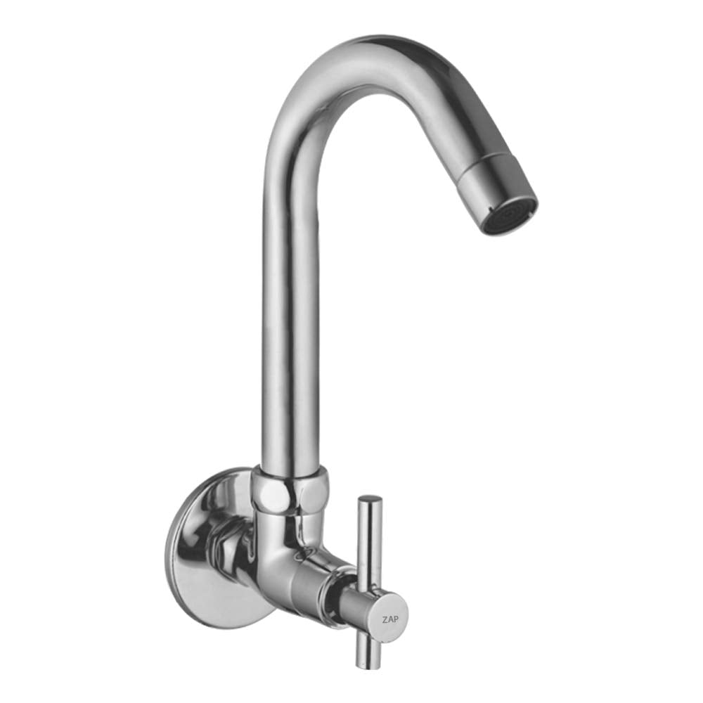 Mini Terrim Sink Cock with Swivel Spout/Chrome Finsih/Brass (18x2 Inch)