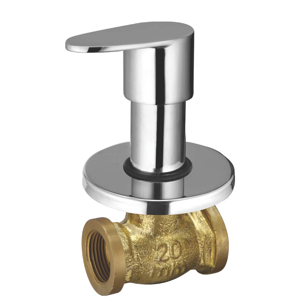 Pluto Brass Garnet Quarter Turn Fittings Concealed Stop Cock (12x5 Inch)
