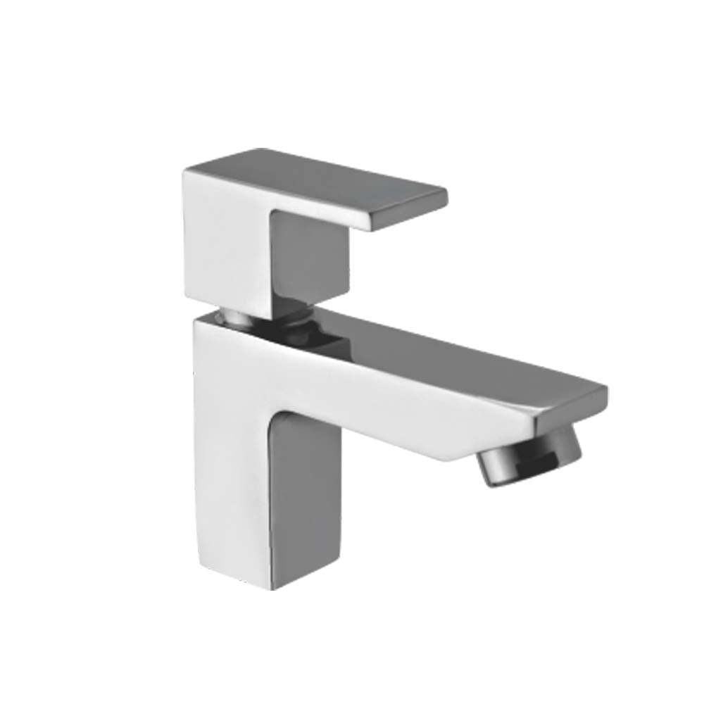 Skoda Full Body Brass Pillar Cock Long Tap for Wash Basin and Sink (Chrome Plated)