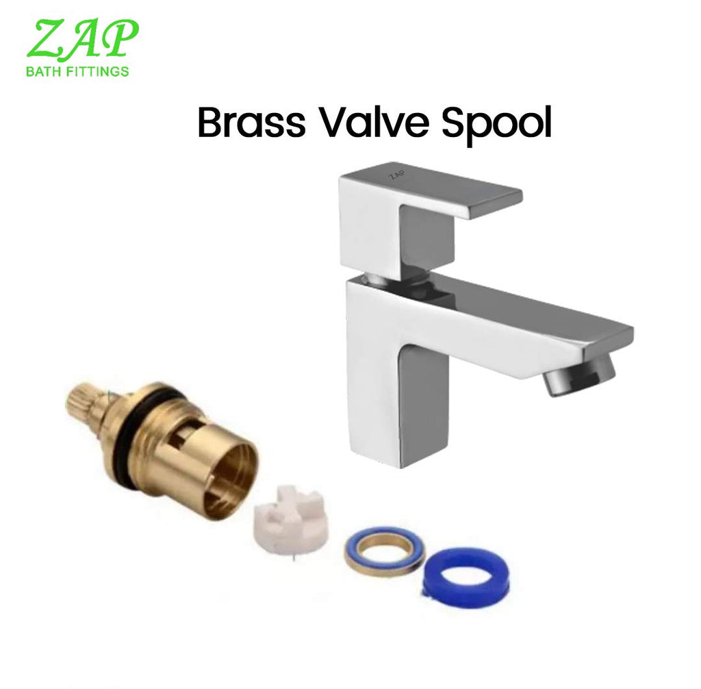 Skoda Full Body Brass Pillar Cock Long Tap for Wash Basin and Sink (Chrome Plated)